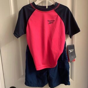 Reebok Laser Pink and Navy Swim Set